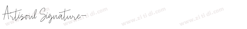 Artisoul Signature字体转换